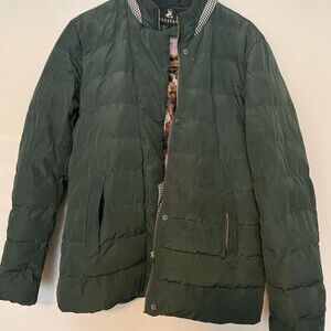 Jeekfan Olive Green Quilted Puffer 5014